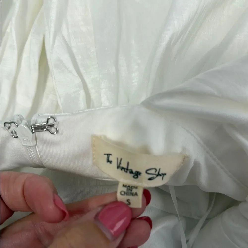 Elegant White Women's Dress from The Vintage Shop Small Formal Wedding Party NWT - Picture 11 of 11